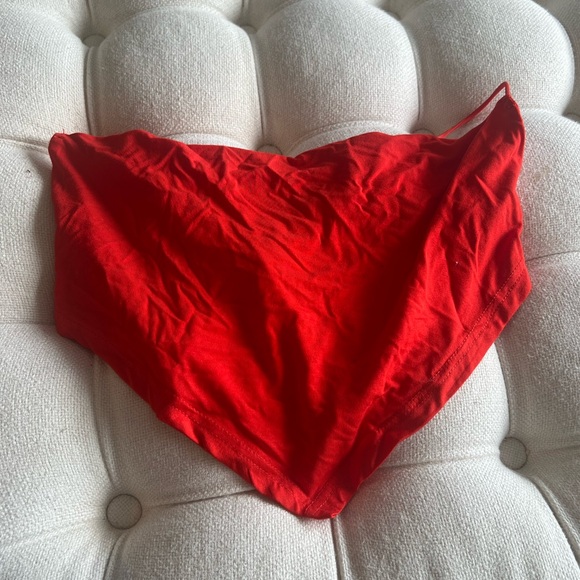 Red Tie Halter Top - Picture 2 of 4